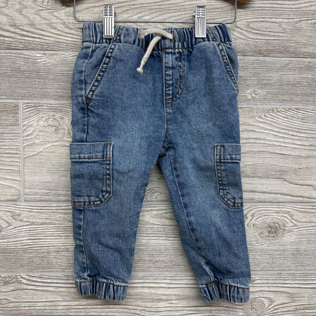 Drawstring Jogger Cargo Jeans