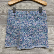Denim Midi Skirt Flowers 6