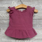 Gauze Shirt & Shorts Ruffle Trim 6-9m