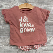 Shirt & Shorts Let Love Grow Gingham 9m