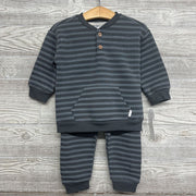 NEW Henley Crewneck & Jogger Sweatpants Stripes 24m
