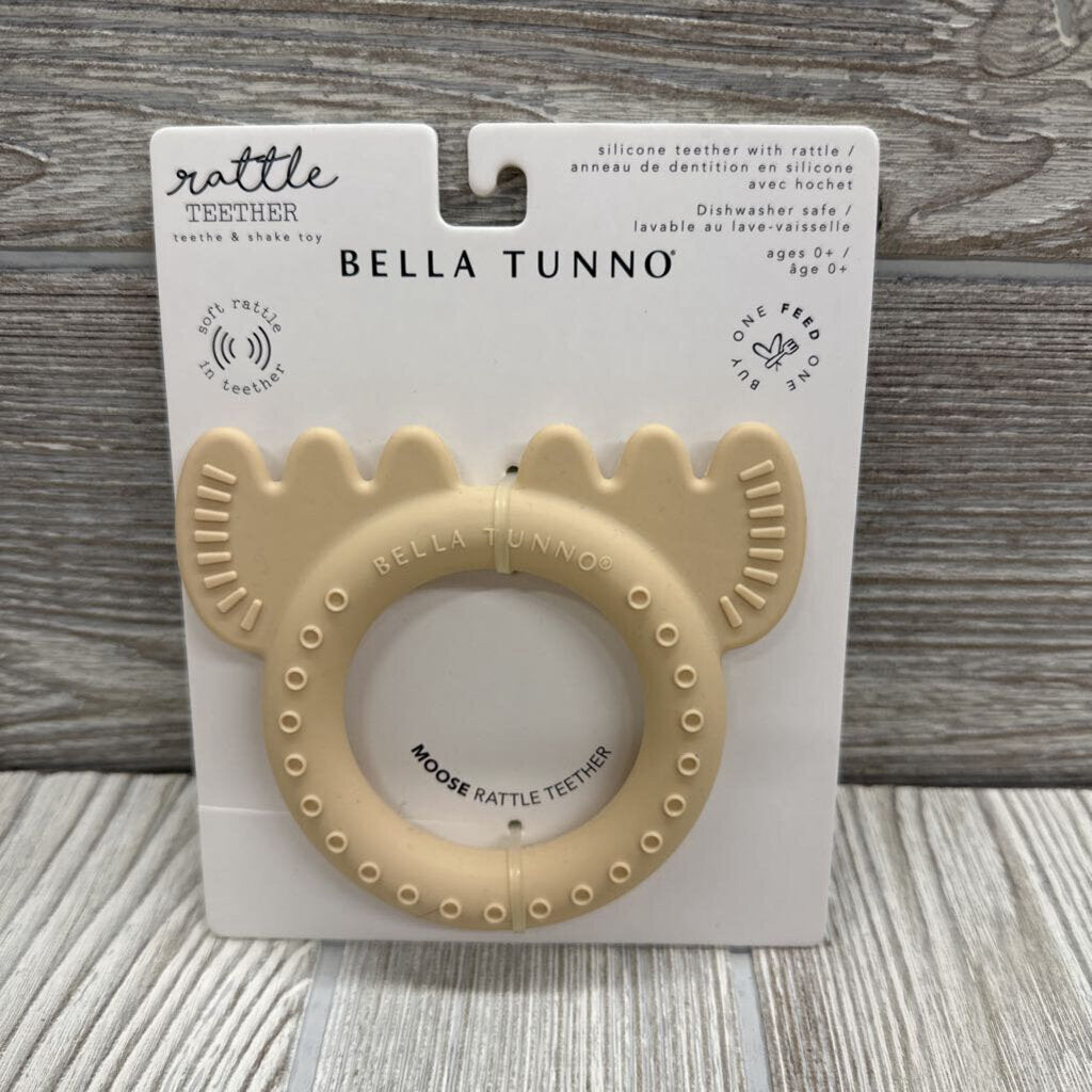 NEW Silicone Rattle Teether Moose
