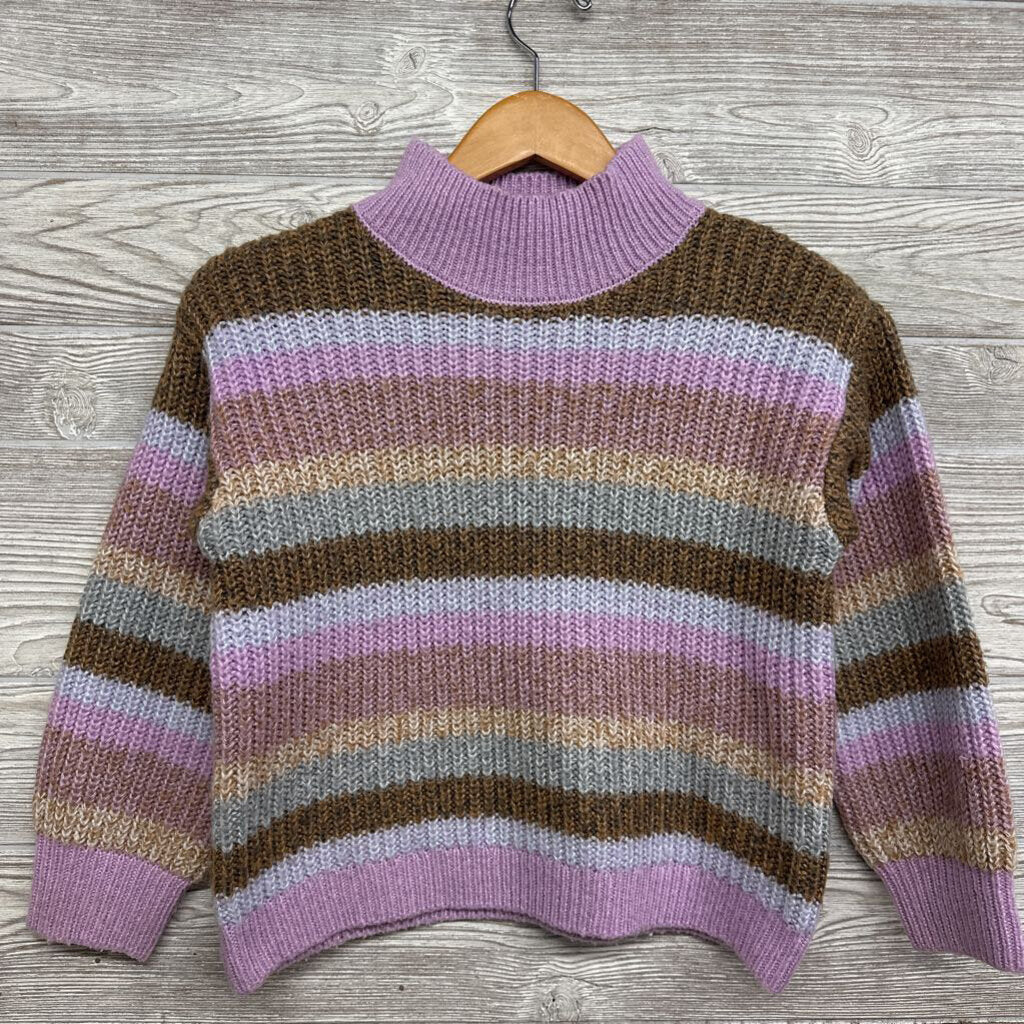 Mock Neck Sweater Stripes 10