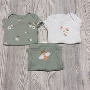 2 Bodysuits & Pants Cute As Can Bee Flowers nb