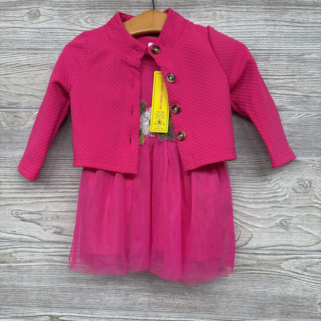 NEW Tank Tulle Dress & Jacket Flowers 6-9m