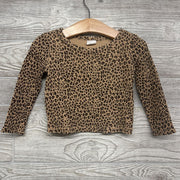 LS Waffle Knit Shirt Animal Print 12-18m