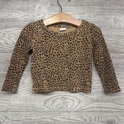 LS Waffle Knit Shirt Animal Print 12-18m