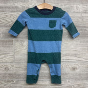 LS Coverall Stripes Chest Pocket 3-6m