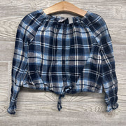 LS Plaid Button Up Shirt Front Knot 4