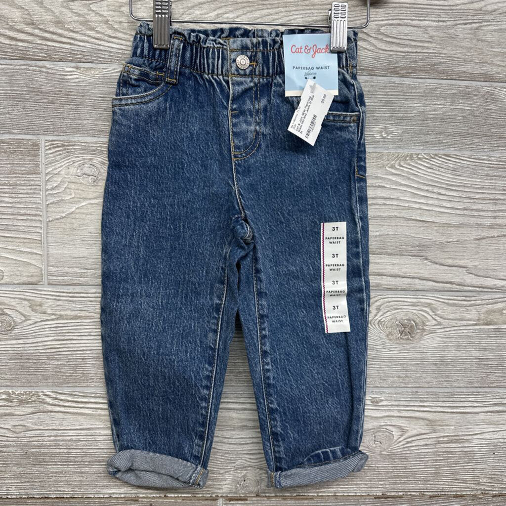 NEW Paperbag Waist Mid Rise Jeans 3t