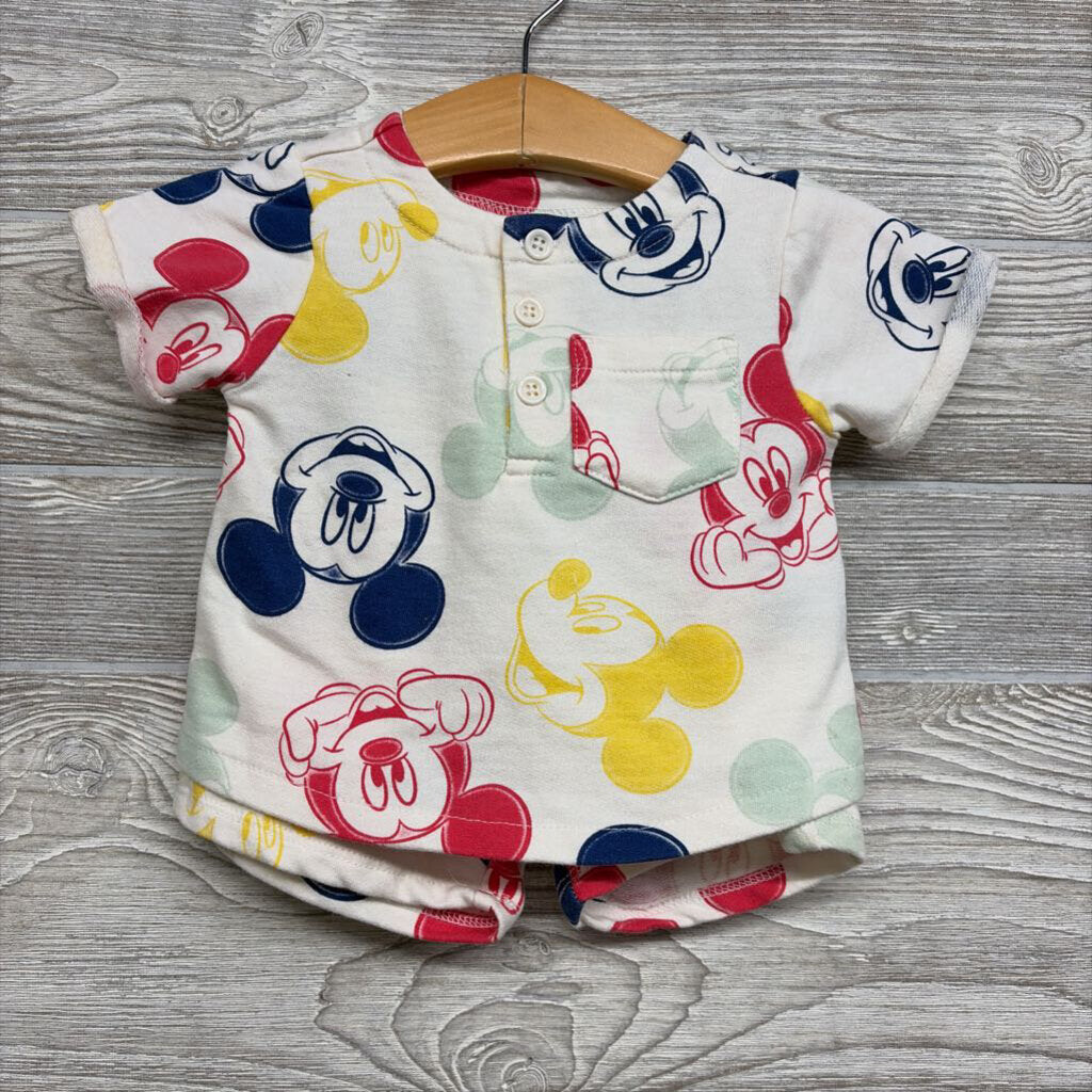 Pocket Shirt & Shorts Mickey Mouse 3M
