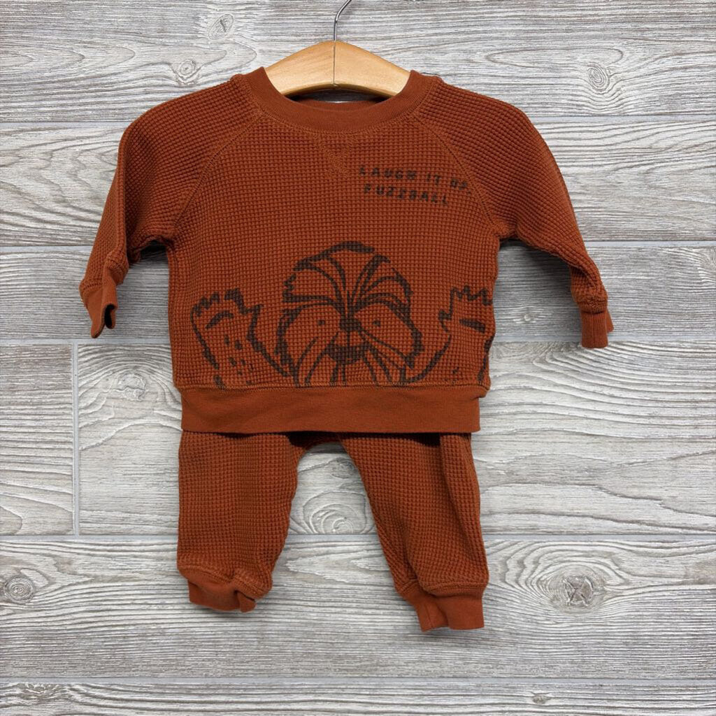 Waffle Knit Shirt & Pants Laugh It Up Fuzzball 6M