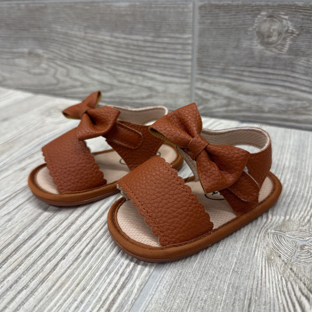 Soft Sole Velcro Sandals Bow 1c