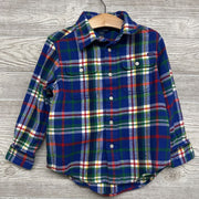 Flannel Button Up Plaid Shirt 4t
