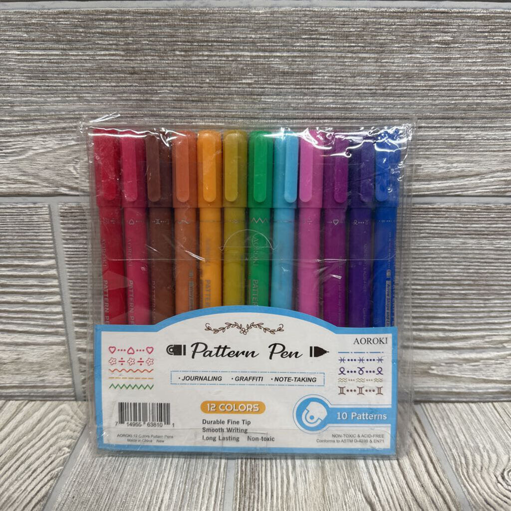 12 Colored Curve Highlighter Pen