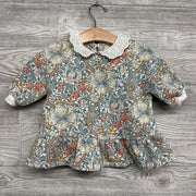 LS Eyelet Collared Dress Flowers 3-6m *