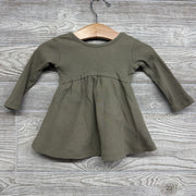 LS Ribbed Dress 3-6m