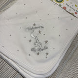 NEW Tag Along Blanket Welcome to The World