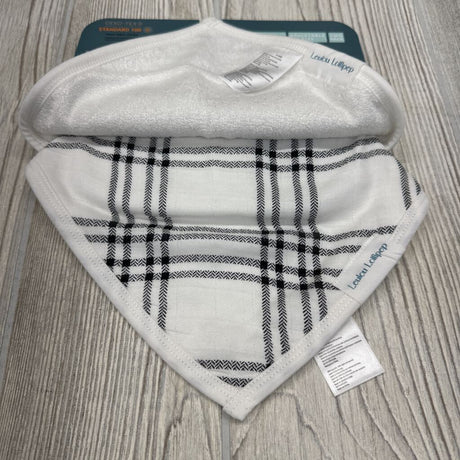 NEW Bandana Bib Set Trains Plaid