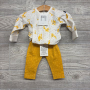 NEW LS Side Snap Bodysuit & Pants Fox Spotty 2-4m*
