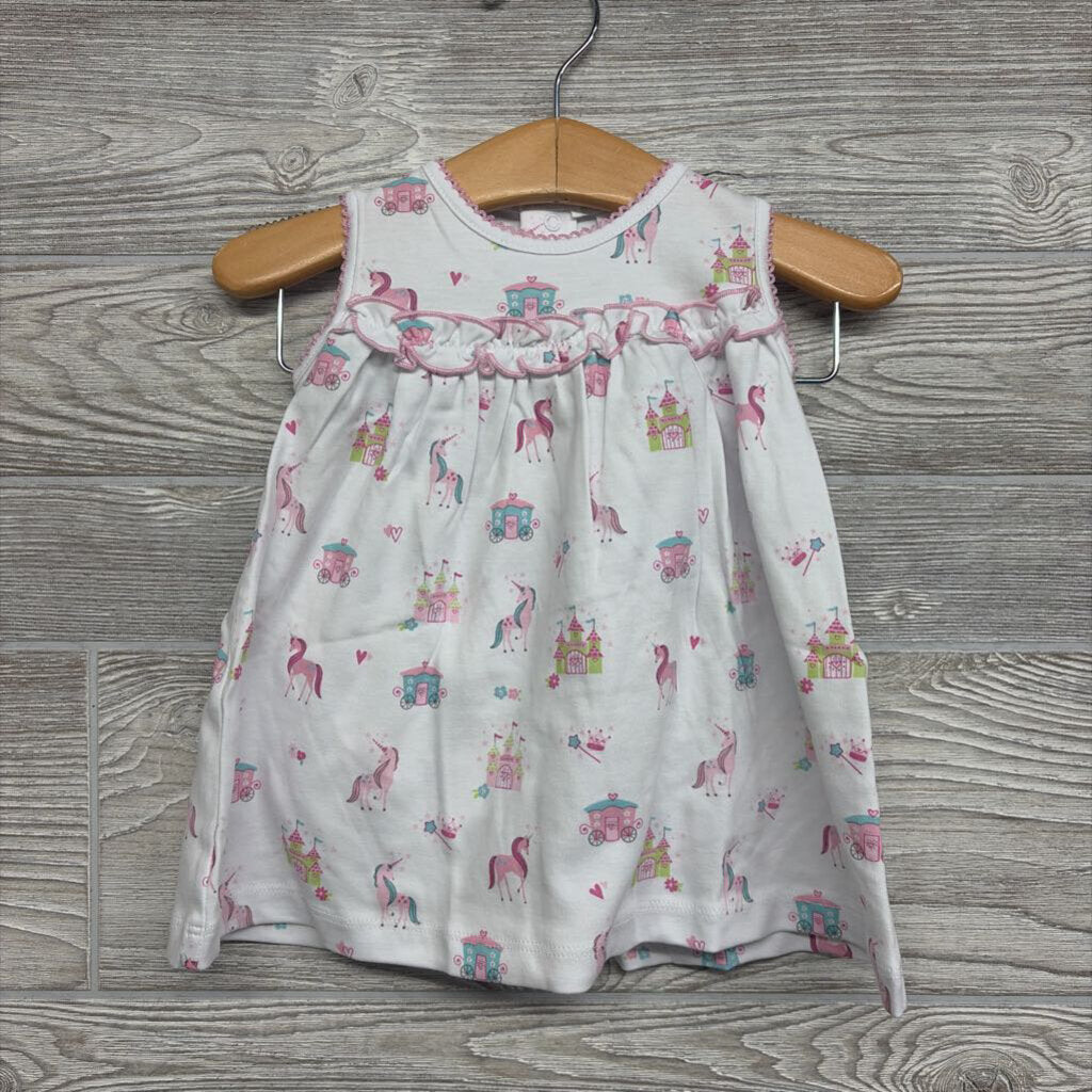 NEW Tank Dress & Bloomers Unicorns Castles 3-6m *