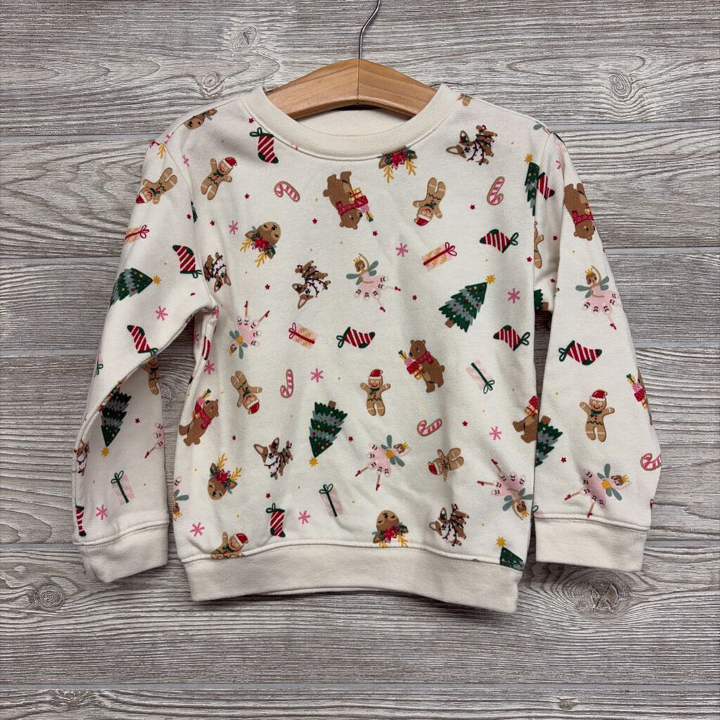 Crewneck Deer Trees Fairies 4t