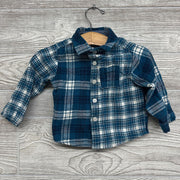 LS Plaid Button Up Flannel Shirt 12m