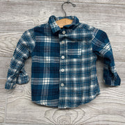 LS Plaid Button Up Flannel Shirt 12m