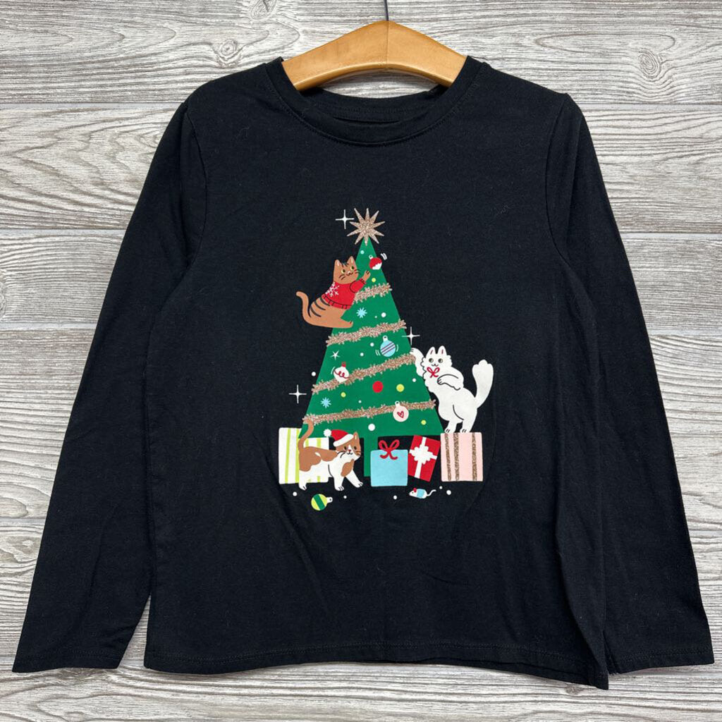 LS Shirt Cats Climbing A Christmas Tree