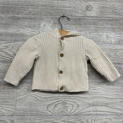 Ribbed Sweater Jacket W/ Hood 6m