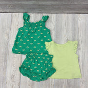 Tank Tunic, Shirt & Bubble Shorts Butterflies 9m