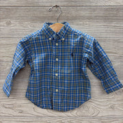 LS Plaid Button Up Dress Shirt 12m
