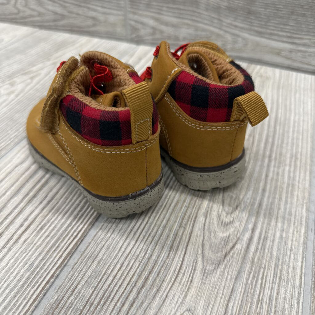 Velcro Boots Buffalo Plaid 4c