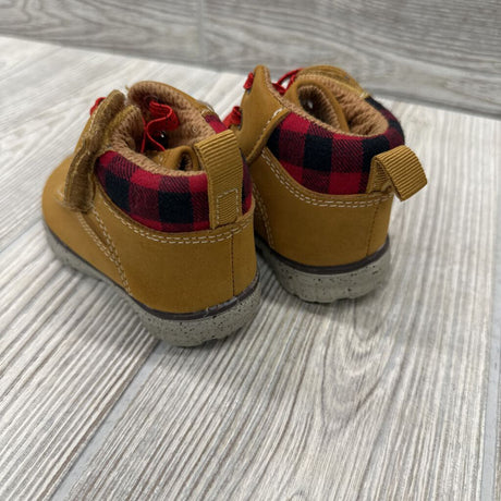 Velcro Boots Buffalo Plaid 4c