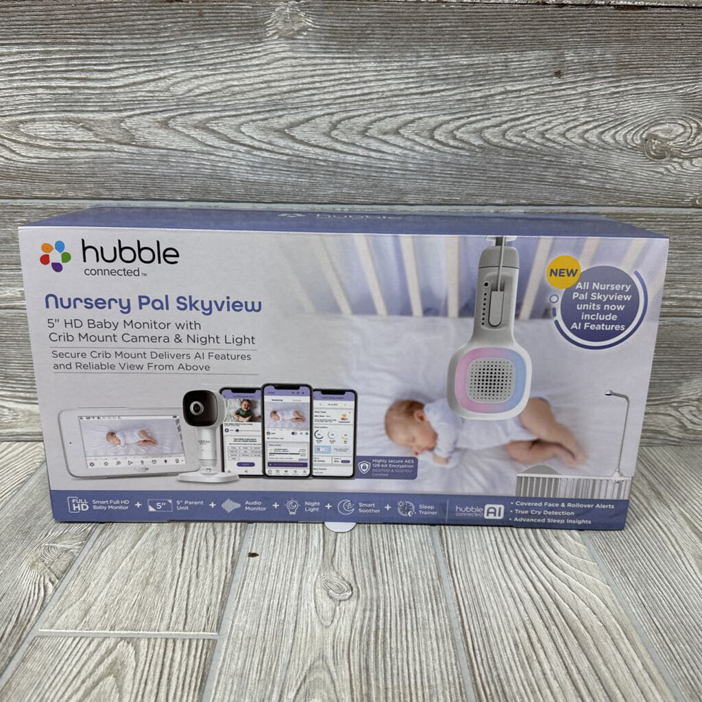 Nursery Pal Skyview Baby Monitor, 5" Baby Monitor & Crib Mount Camera
