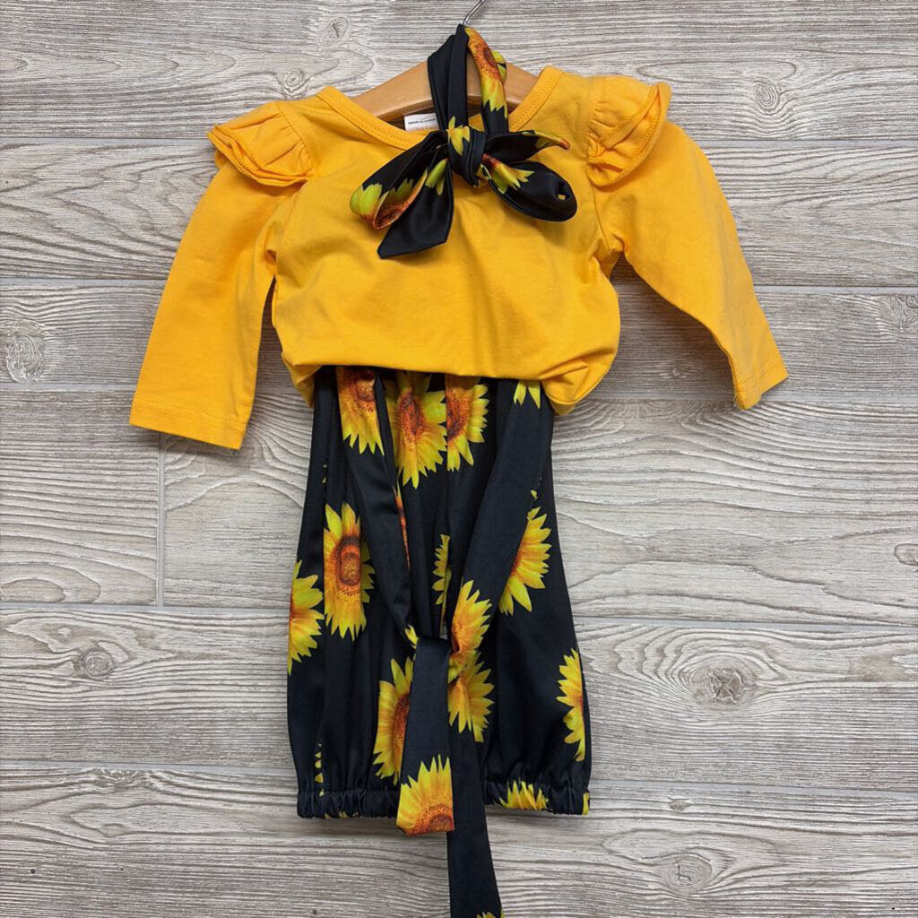 NEW LS Bodysuit & Pants Flowers 6-9m