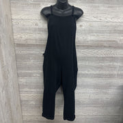 Knotted Strap Fleece Overalls XL