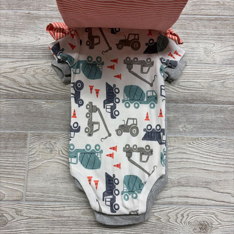 NEW 3 Pk Bodysuits New To The Crew 18m