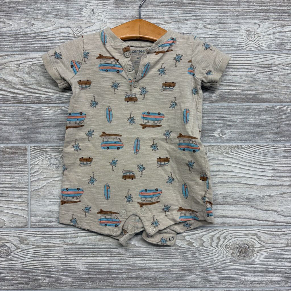 Shorty Romper Surf Van & Palm Trees 6M