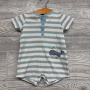 Shorty Romper Stripes & Whale 3M