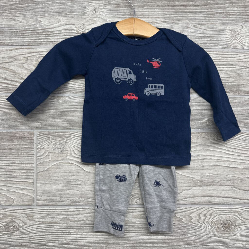 LS Shirt Busy Little Guy & Pants 6M