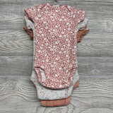NEW 3 Pk Bodysuits Flowers NB