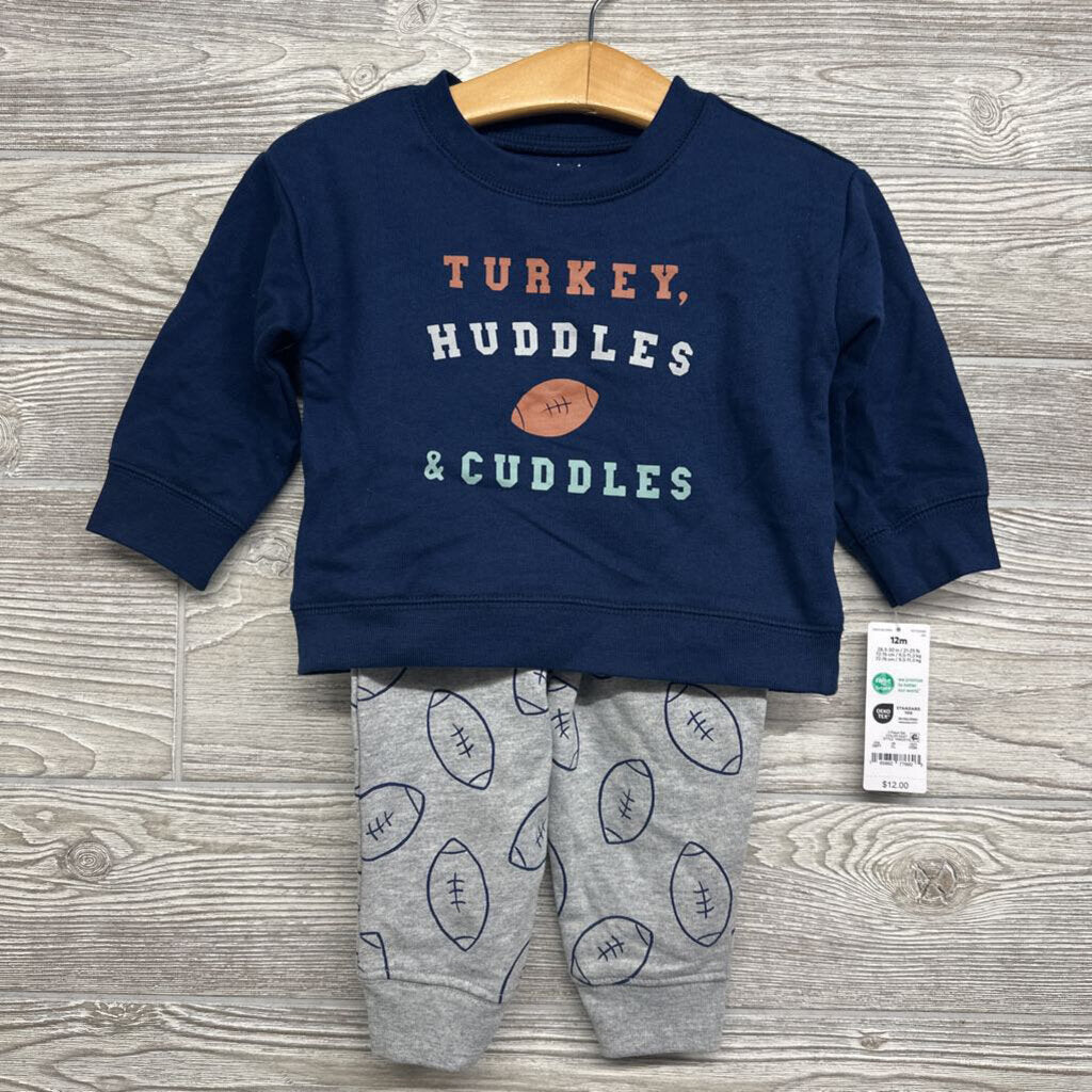 NEW Crewneck Turkey, Huddles & Cuddles & Sweatpants 12M