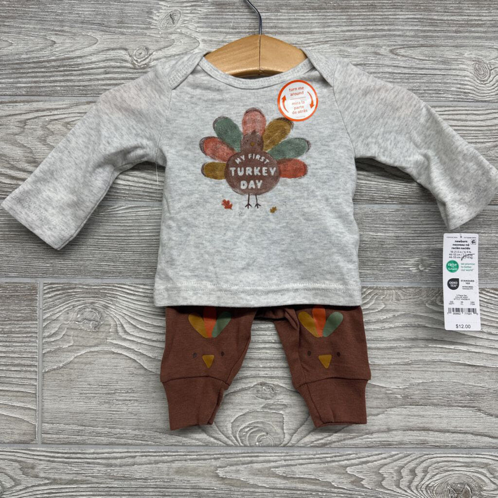 NEW My First Turkey Day Outfit Shirt, Bodysuit & Pants NB