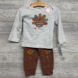 NEW My First Turkey Day Outfit Shirt, Bodysuit & Pants 18M