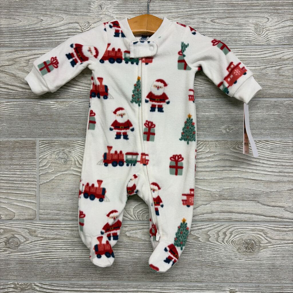 NEW Blanket Sleeper Santa & Trains NB