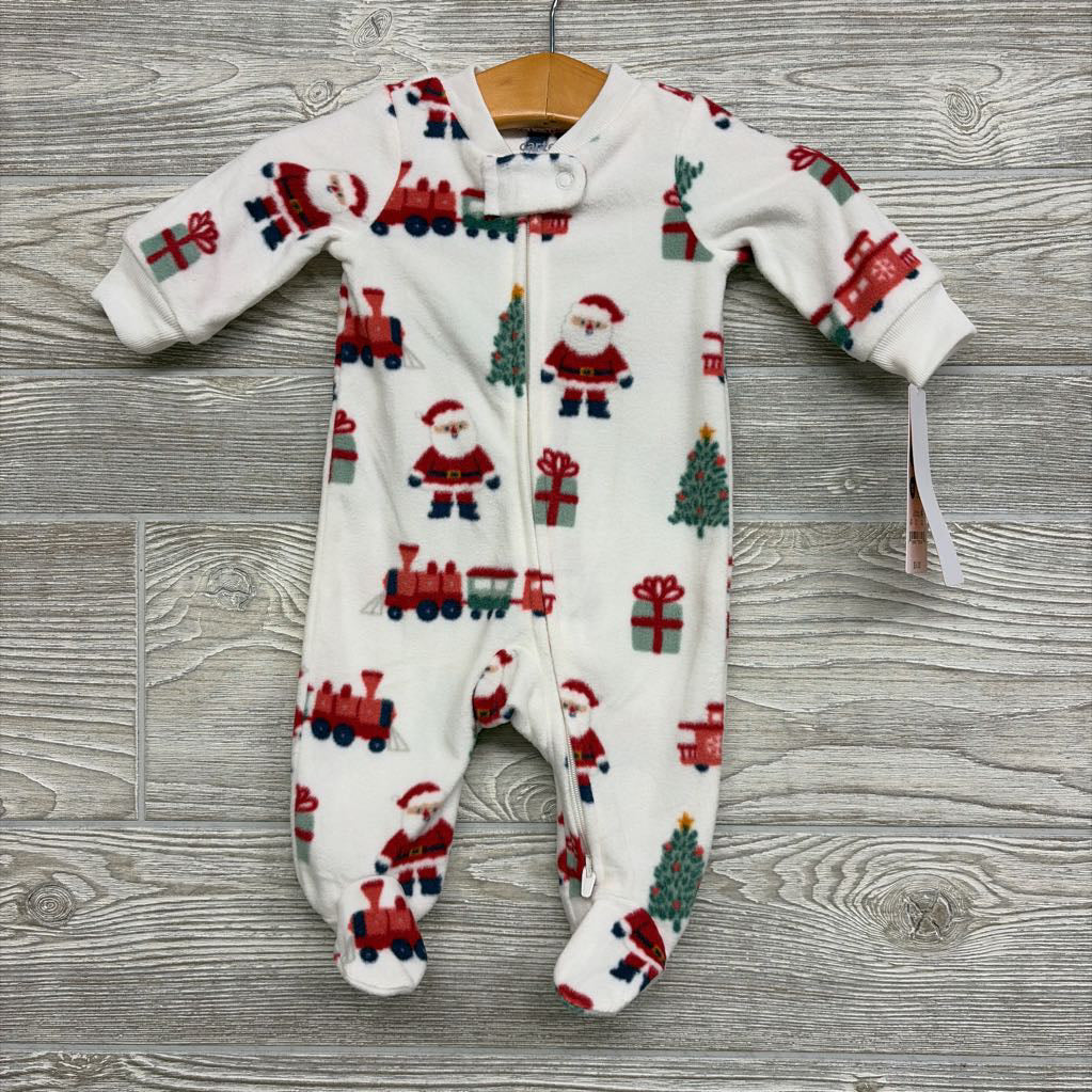 NEW Blanket Sleeper Santa & Trains NB