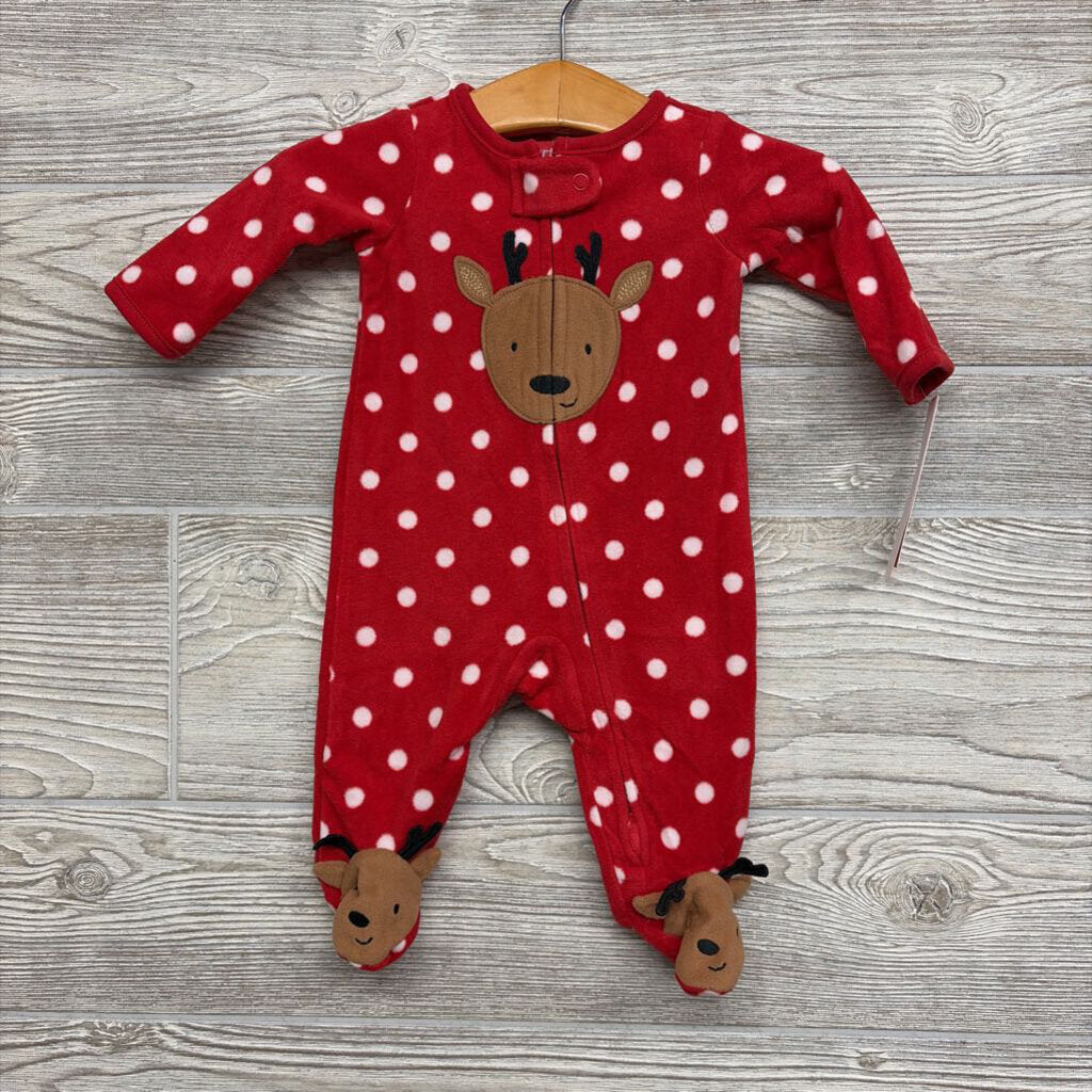 NEW Blanket Sleeper Deer & Polka Dots NB