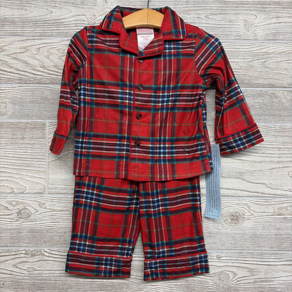 NEW 2 Pc Flannel Button Up Pj 12M