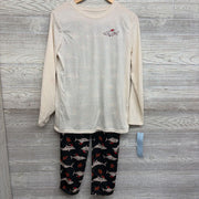 NEW 2 Pc Pj LS Shirt & Pants Sharks 14-16
